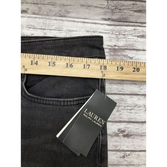Lauren Ralph Lauren Jeans Womens Size 16  Black High Rise Skinny Ankle Stretch - Picture 4 of 11
